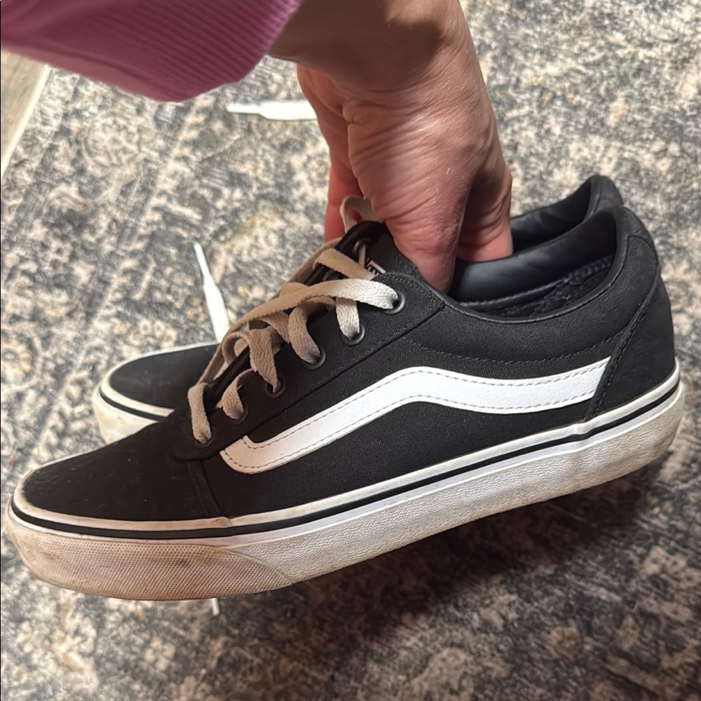 Vans Classic Black with White Stripe Sneakers